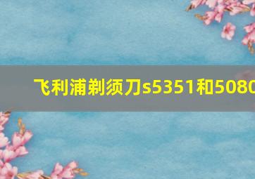 飞利浦剃须刀s5351和5080