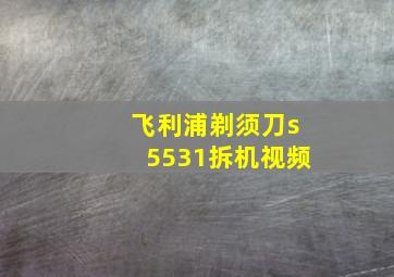 飞利浦剃须刀s5531拆机视频