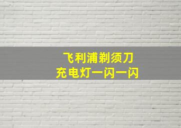 飞利浦剃须刀充电灯一闪一闪