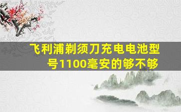 飞利浦剃须刀充电电池型号1100毫安的够不够