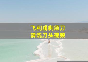 飞利浦剃须刀清洗刀头视频