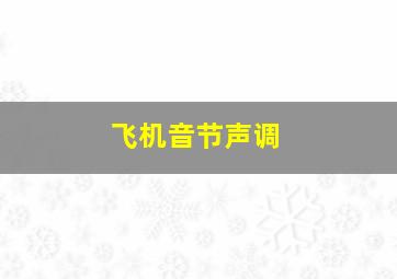 飞机音节声调