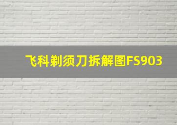 飞科剃须刀拆解图FS903