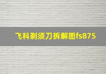 飞科剃须刀拆解图fs875