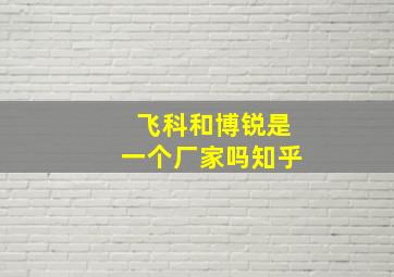 飞科和博锐是一个厂家吗知乎