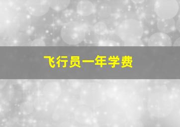 飞行员一年学费