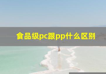 食品级pc跟pp什么区别