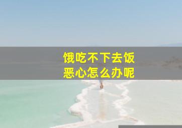 饿吃不下去饭恶心怎么办呢