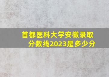 首都医科大学安徽录取分数线2023是多少分