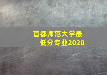 首都师范大学最低分专业2020