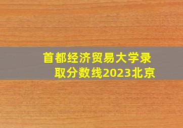 首都经济贸易大学录取分数线2023北京