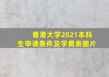 香港大学2021本科生申请条件及学费表图片