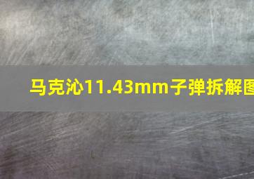 马克沁11.43mm子弹拆解图