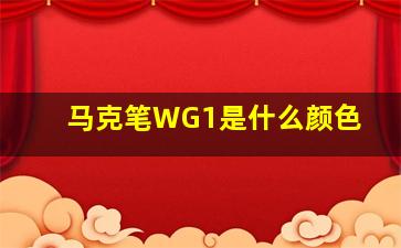 马克笔WG1是什么颜色