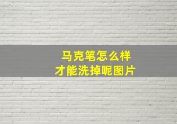 马克笔怎么样才能洗掉呢图片