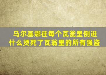 马尔基娜往每个瓦瓮里倒进什么烫死了瓦翁里的所有强盗