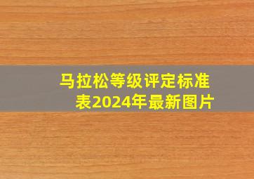 马拉松等级评定标准表2024年最新图片