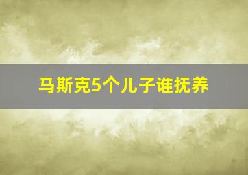 马斯克5个儿子谁抚养