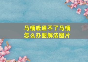 马桶吸通不了马桶怎么办图解法图片