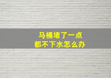 马桶堵了一点都不下水怎么办