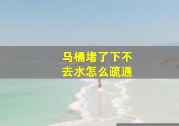 马桶堵了下不去水怎么疏通