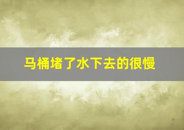 马桶堵了水下去的很慢