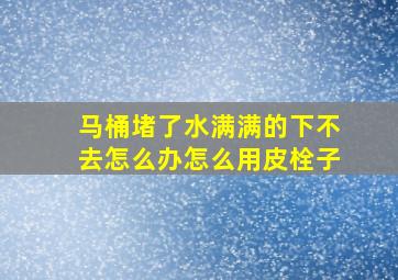 马桶堵了水满满的下不去怎么办怎么用皮栓子