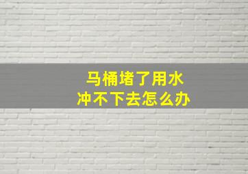 马桶堵了用水冲不下去怎么办