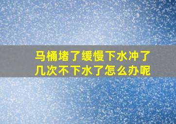 马桶堵了缓慢下水冲了几次不下水了怎么办呢