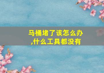 马桶堵了该怎么办,什么工具都没有