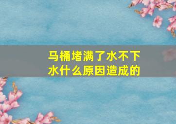 马桶堵满了水不下水什么原因造成的