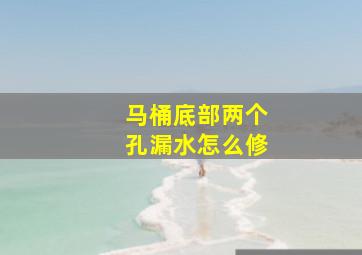 马桶底部两个孔漏水怎么修