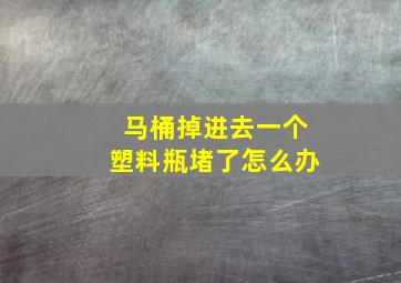 马桶掉进去一个塑料瓶堵了怎么办