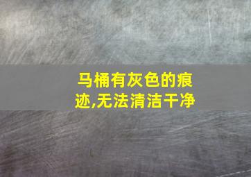 马桶有灰色的痕迹,无法清洁干净