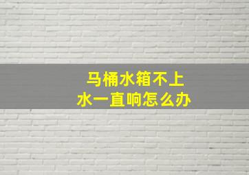 马桶水箱不上水一直响怎么办