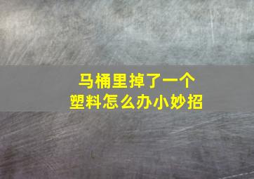 马桶里掉了一个塑料怎么办小妙招