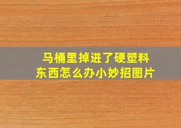 马桶里掉进了硬塑料东西怎么办小妙招图片