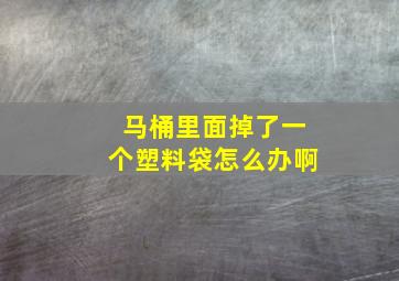 马桶里面掉了一个塑料袋怎么办啊