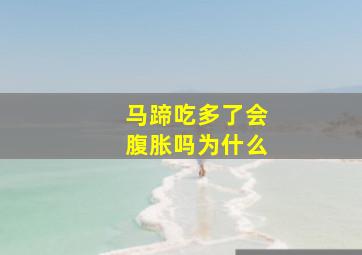 马蹄吃多了会腹胀吗为什么