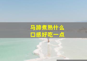 马蹄煮熟什么口感好吃一点