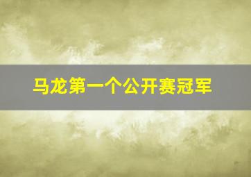 马龙第一个公开赛冠军