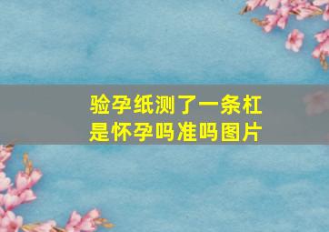 验孕纸测了一条杠是怀孕吗准吗图片