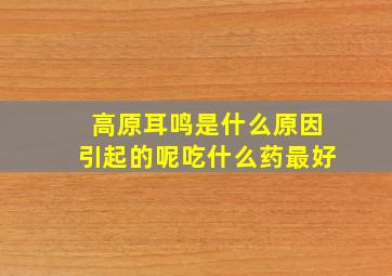 高原耳鸣是什么原因引起的呢吃什么药最好