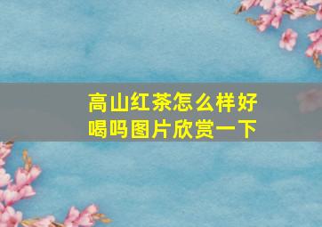 高山红茶怎么样好喝吗图片欣赏一下