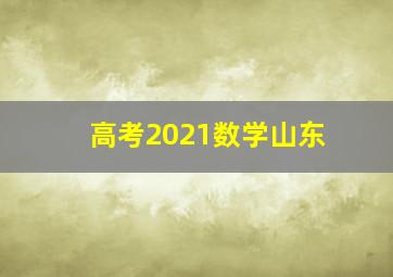 高考2021数学山东