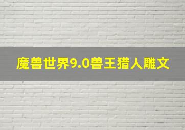 魔兽世界9.0兽王猎人雕文