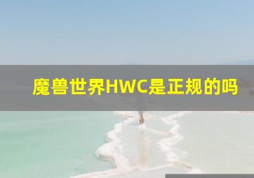 魔兽世界HWC是正规的吗