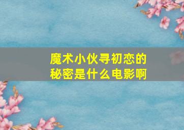 魔术小伙寻初恋的秘密是什么电影啊