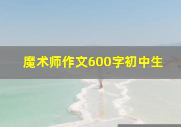 魔术师作文600字初中生