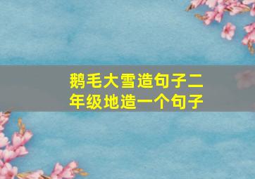 鹅毛大雪造句子二年级地造一个句子